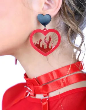 Fiery Hearts Earrings