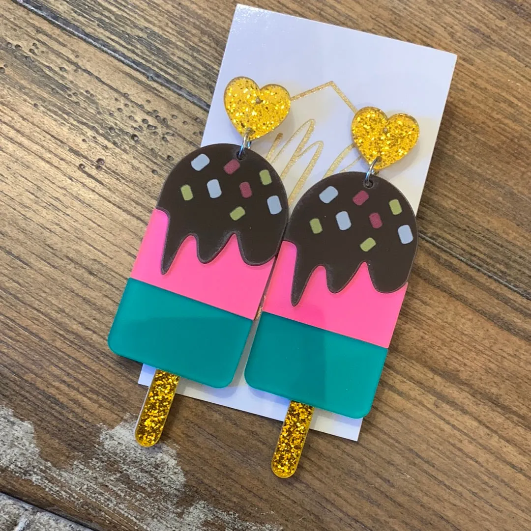 Fun Acrylic Popsicle Ice Cream Earrings