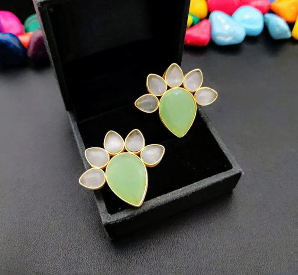 Green Chrysoprase Earrings