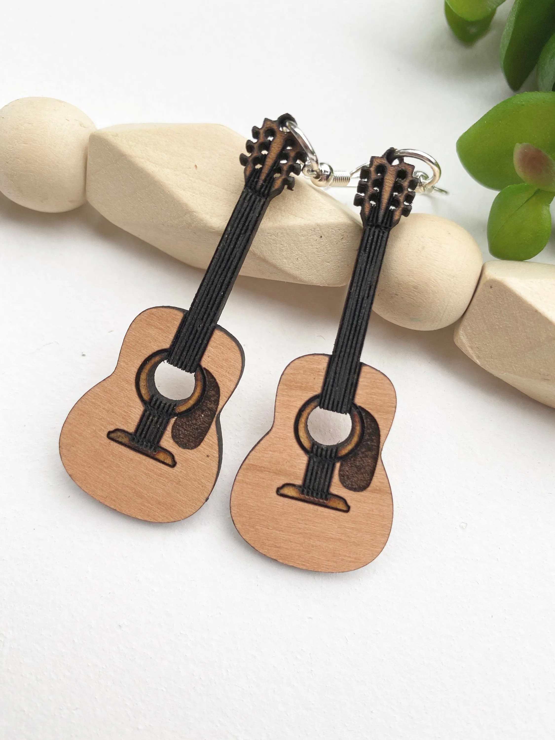 Guitar Earring Lightweight Dangle Earrings Country Music Lover Gift Rock and Roll Fan