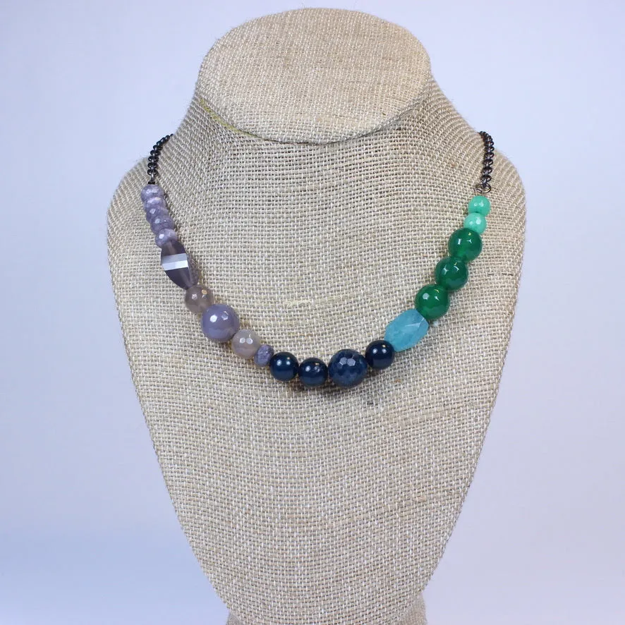 Gunmetal Colorblock Necklaces