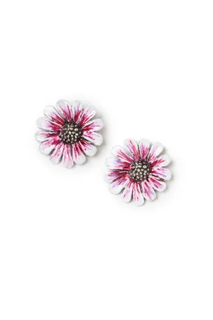 Hand Painted Flower Earrings