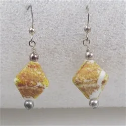 Handmade Golden Artisan Earrings