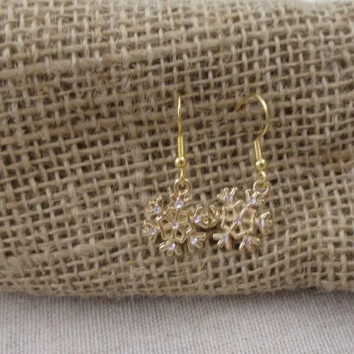 Holiday Charm Gold Earrings