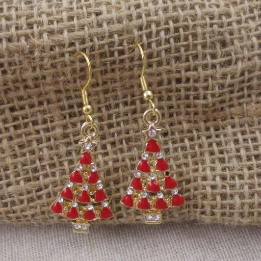 Holiday Charm Gold Earrings