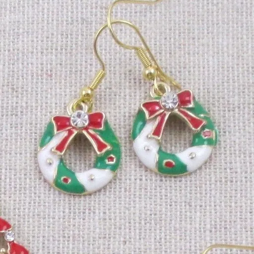 Holiday Charm Gold Earrings