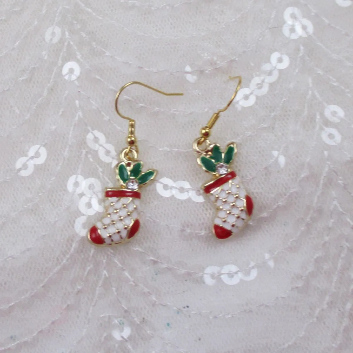 Holiday Charm Gold Earrings