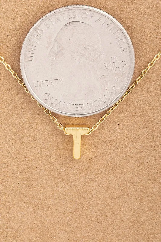 Initial Pendant Necklace | Gold