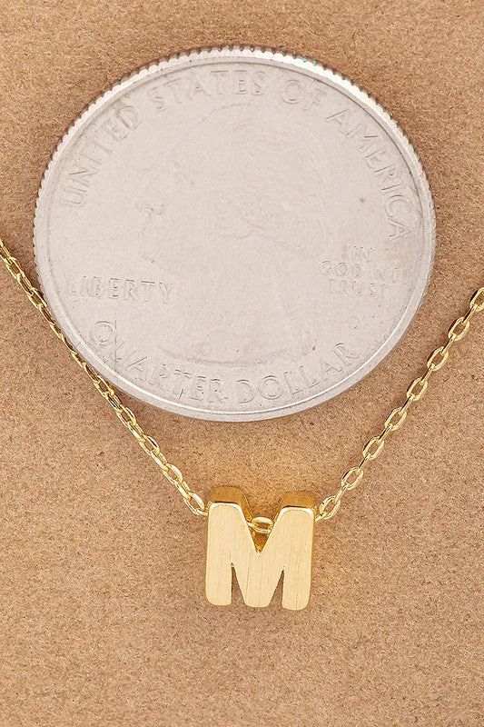 Initial Pendant Necklace | Gold