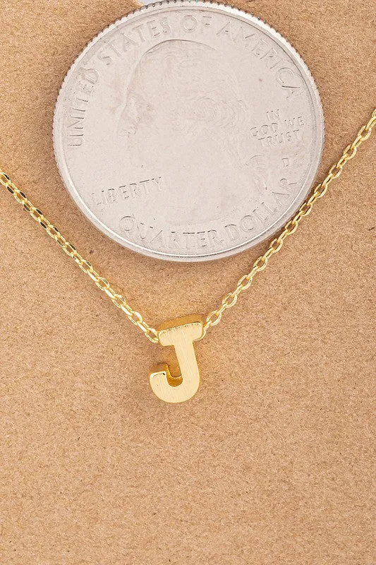 Initial Pendant Necklace | Gold