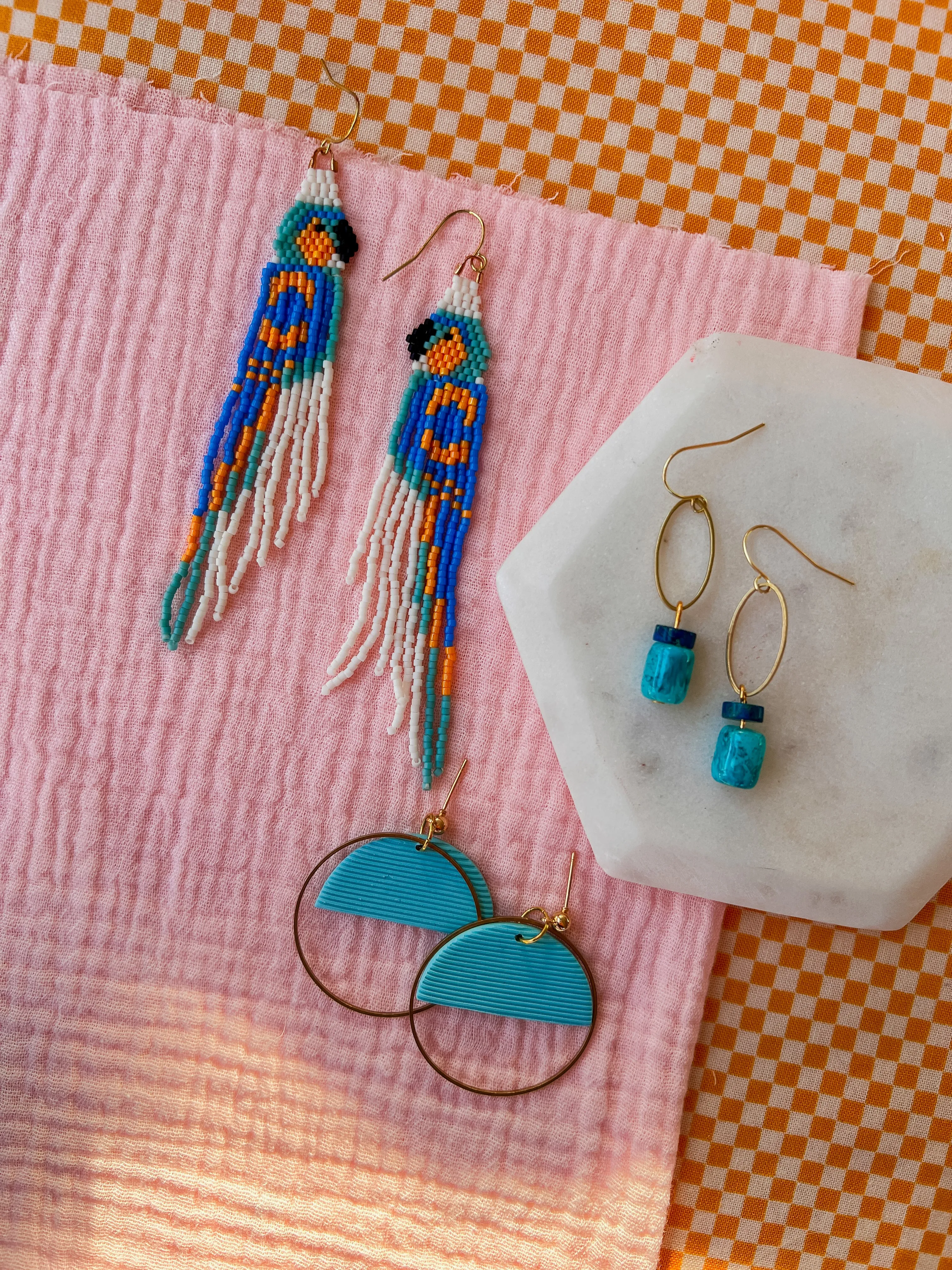 July | Beaded Earrings