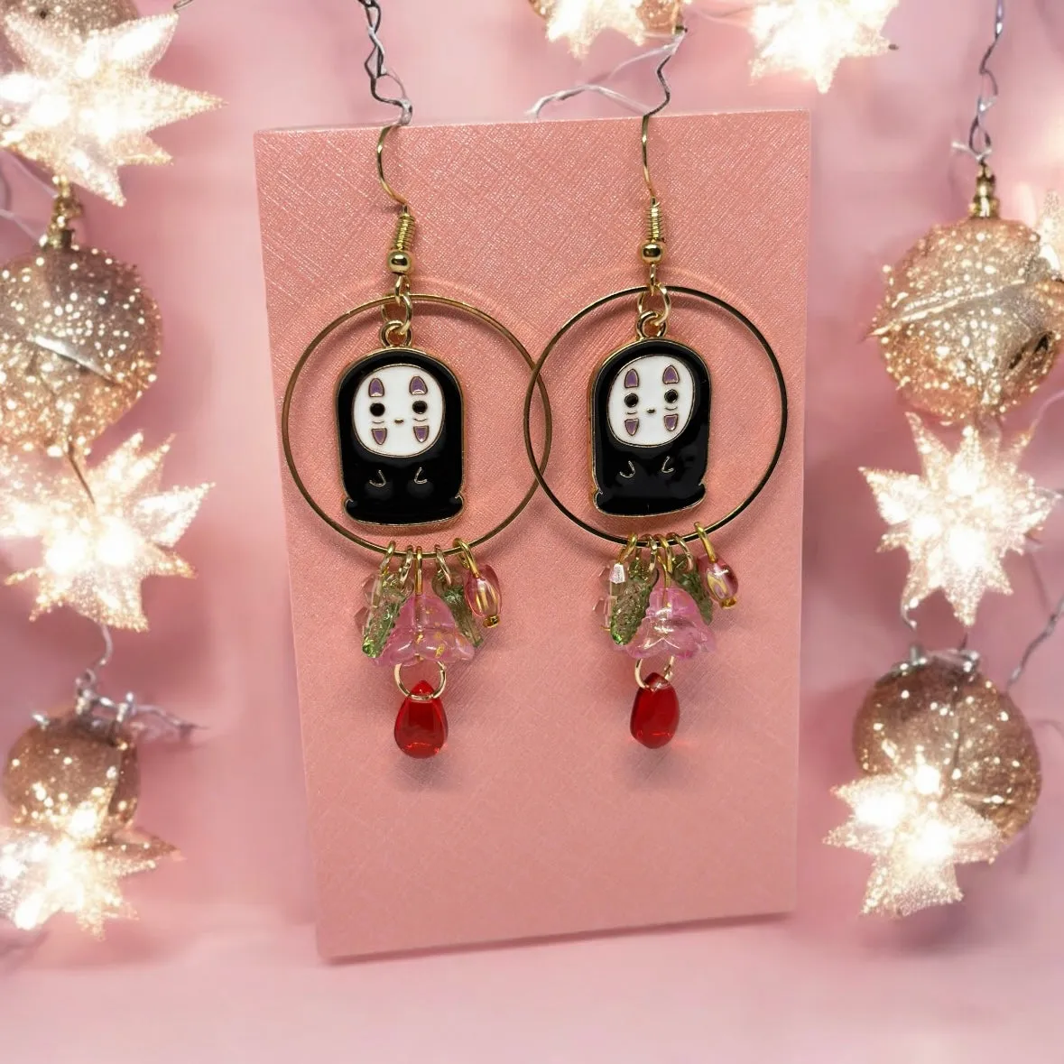 Kawaii - No face man earrings | japanese anime dangle earrings | oriental decor drop earrings| cute kawaii | mismatch earrings