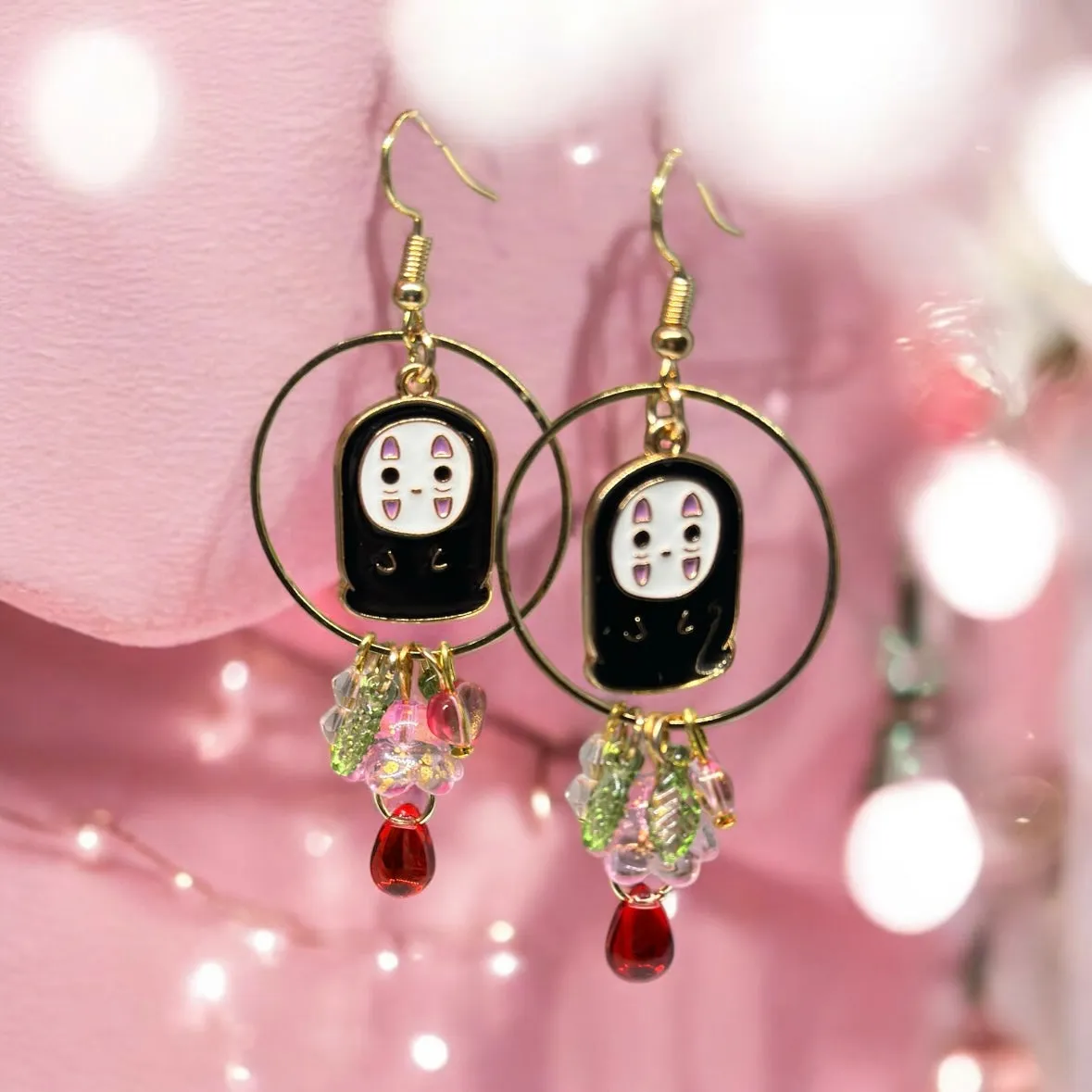 Kawaii - No face man earrings | japanese anime dangle earrings | oriental decor drop earrings| cute kawaii | mismatch earrings