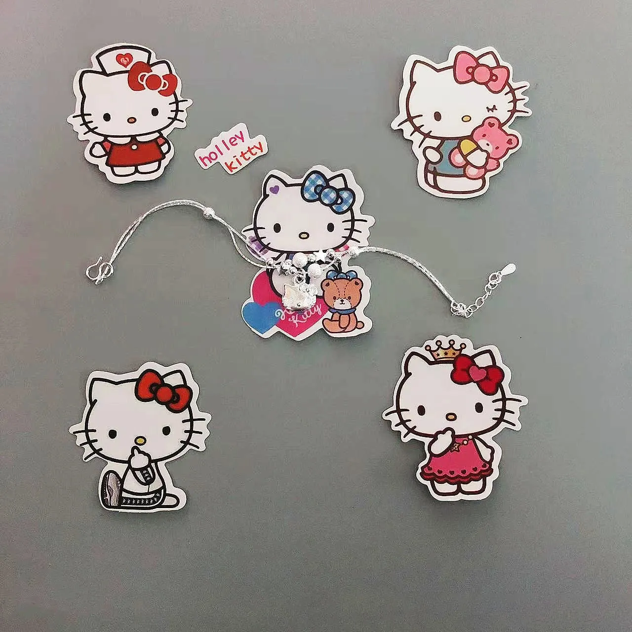 Kitty Sanrio Anime Planet Bracelet Ins Niche Design Sense Female Student Girlfriend Sweet Cute Hello Kitty Cinnamoroll Jewelry