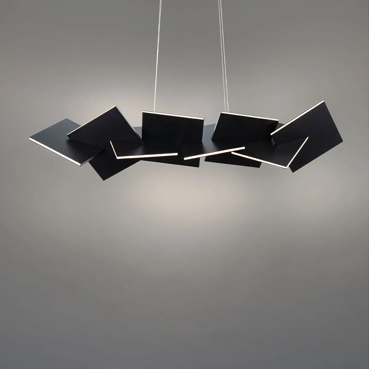 Konstrukt 48 in. LED Pendant Light 3000K Black Finish