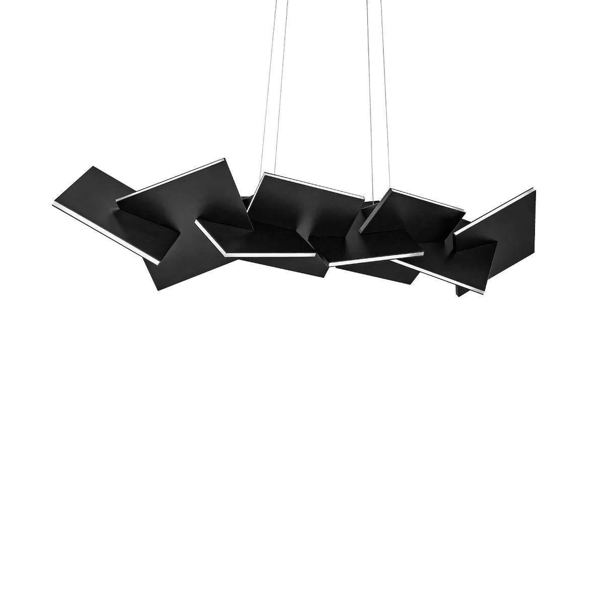 Konstrukt 48 in. LED Pendant Light 3000K Black Finish