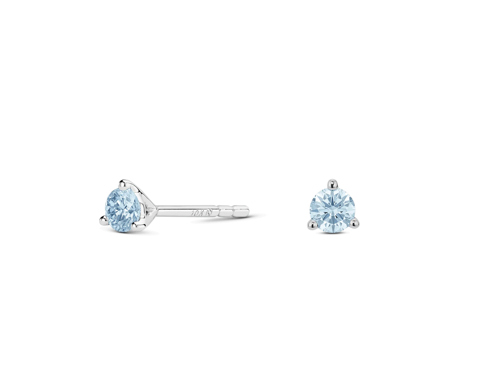 Lab-Grown Diamond ¼ct. tw. Mini Round Brilliant Solitaire Studs | Blue