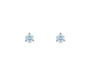 Lab-Grown Diamond ¼ct. tw. Mini Round Brilliant Solitaire Studs | Blue