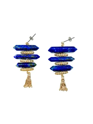 Lapis Artistic Earrings EE015