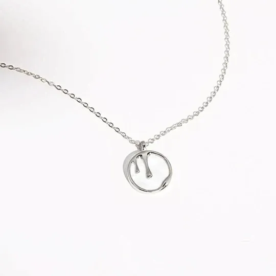 Melting Pendant Necklace Silver