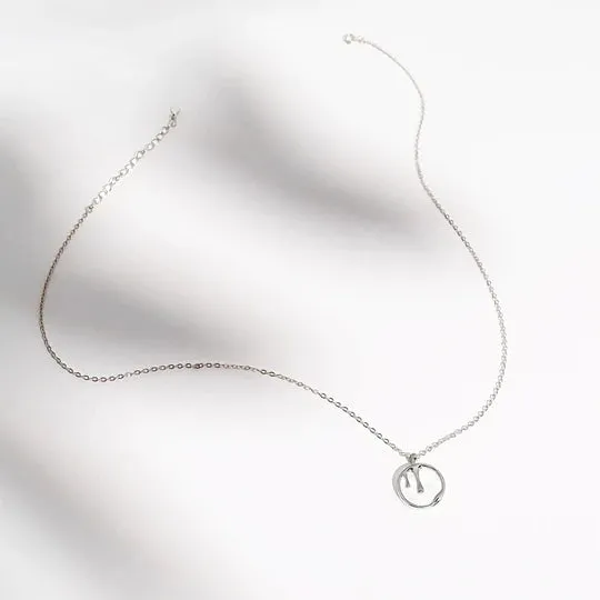 Melting Pendant Necklace Silver