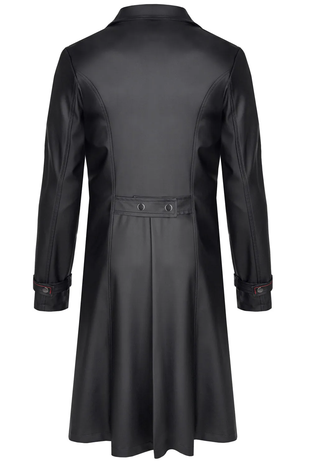 Midi Coat RMMassimo001 Black by Regnes Fetish Planet