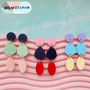 Mintcloud Pool Party Ovals Dangle - Various Colours