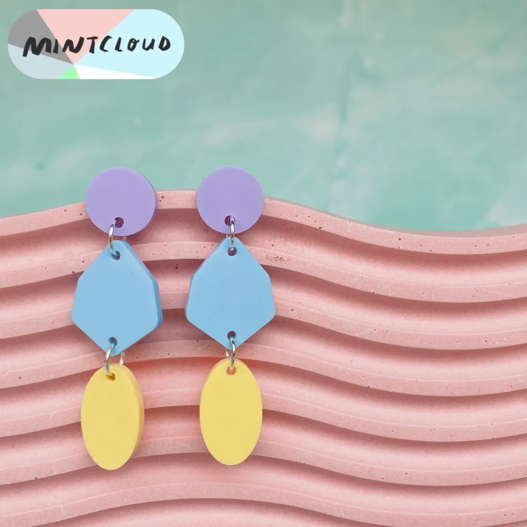 Mintcloud Pool Party Ovals Dangle - Various Colours