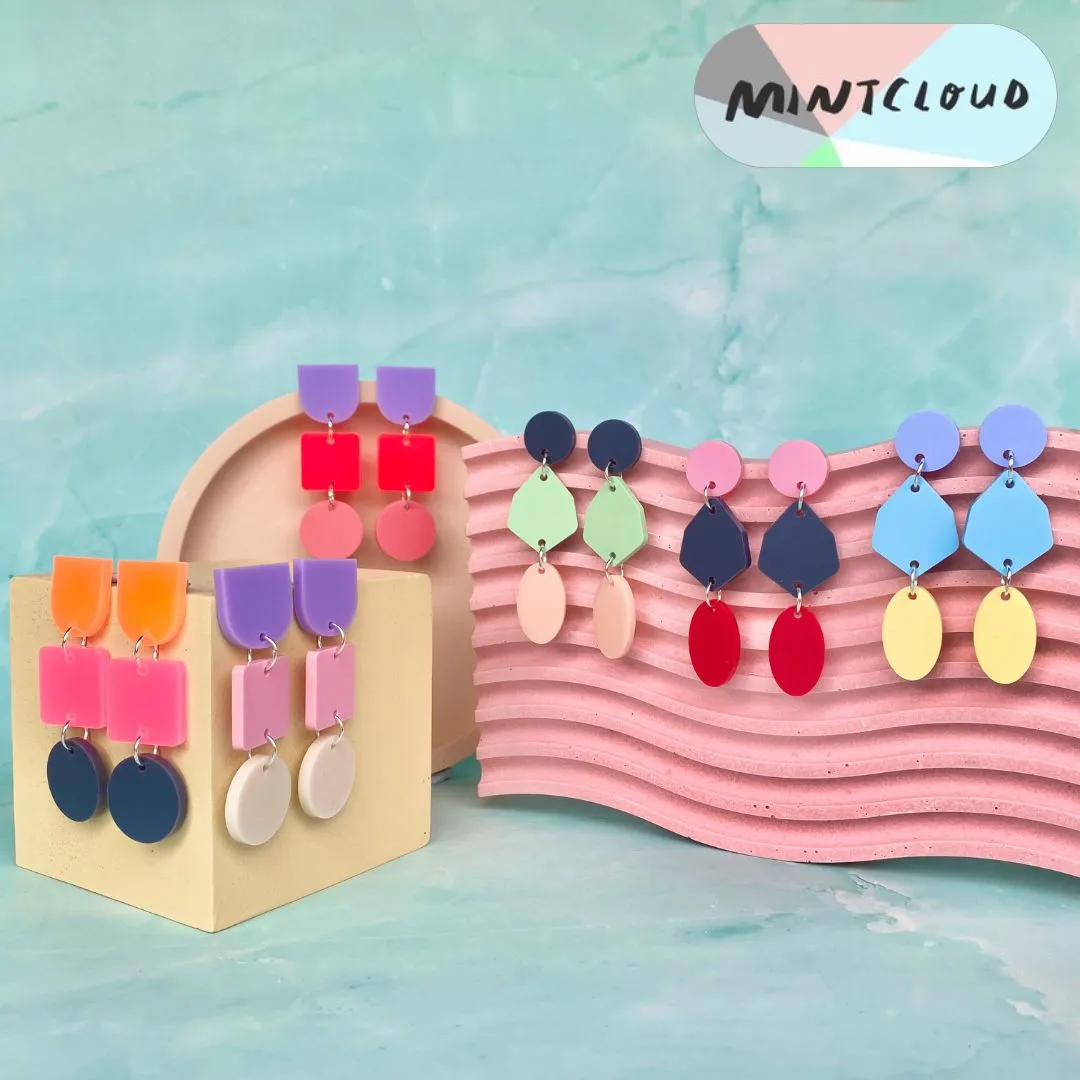 Mintcloud Pool Party Square Dangle - Various Colours