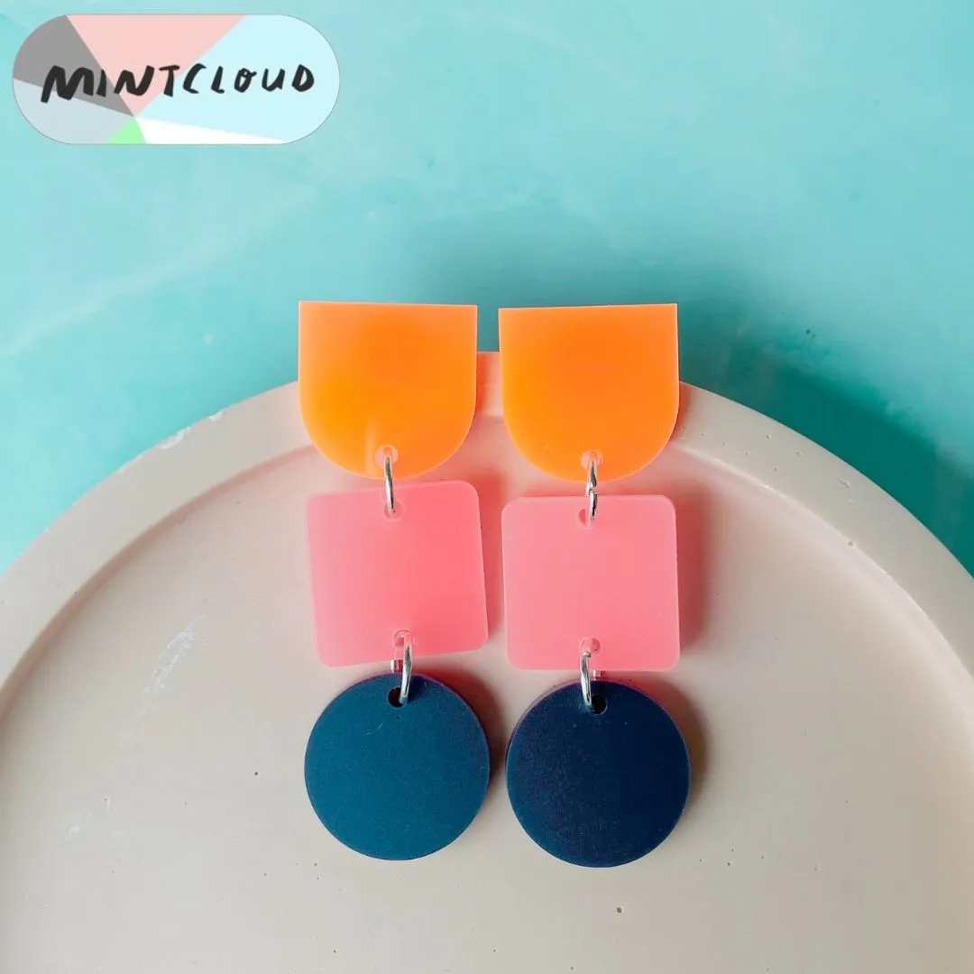 Mintcloud Pool Party Square Dangle - Various Colours