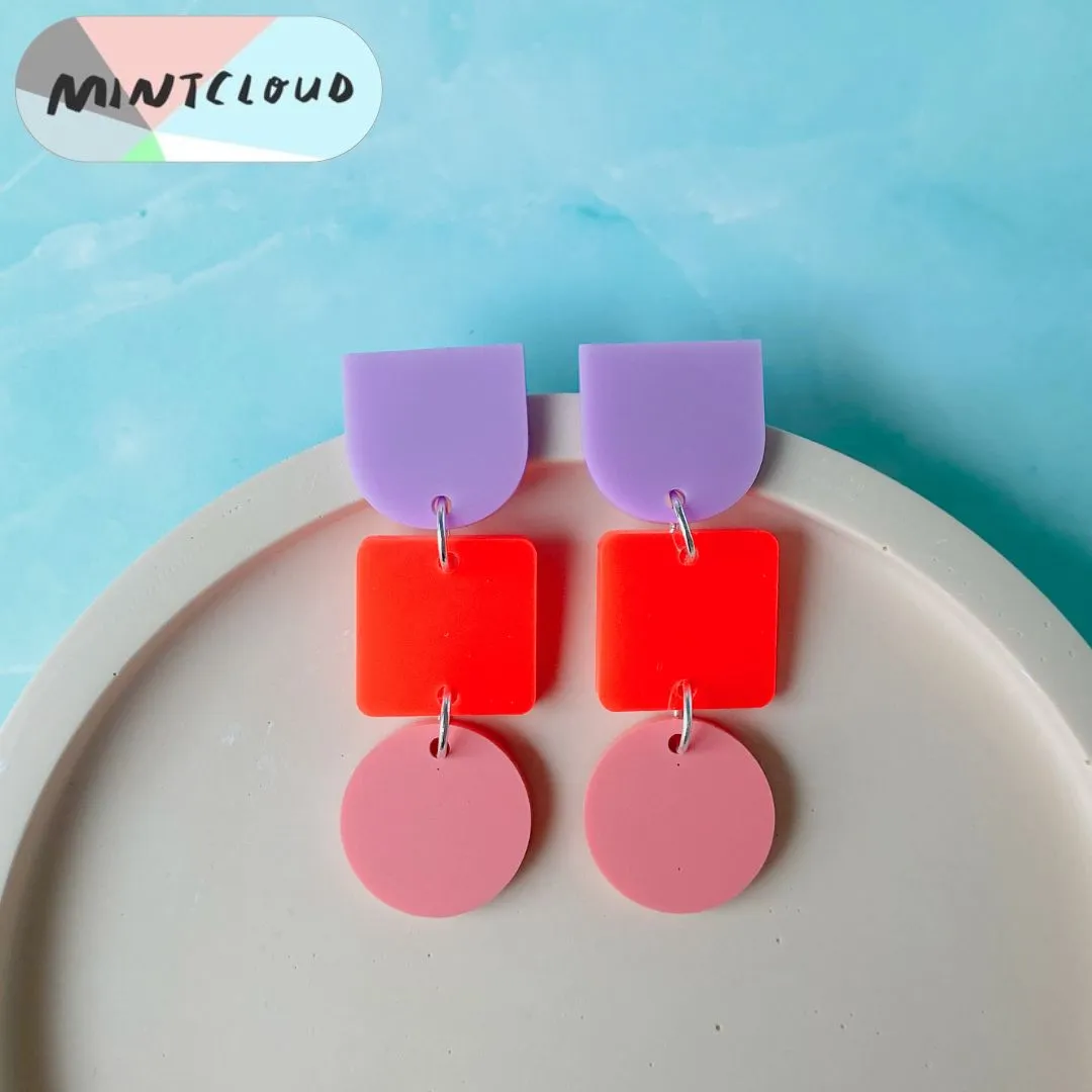 Mintcloud Pool Party Square Dangle - Various Colours