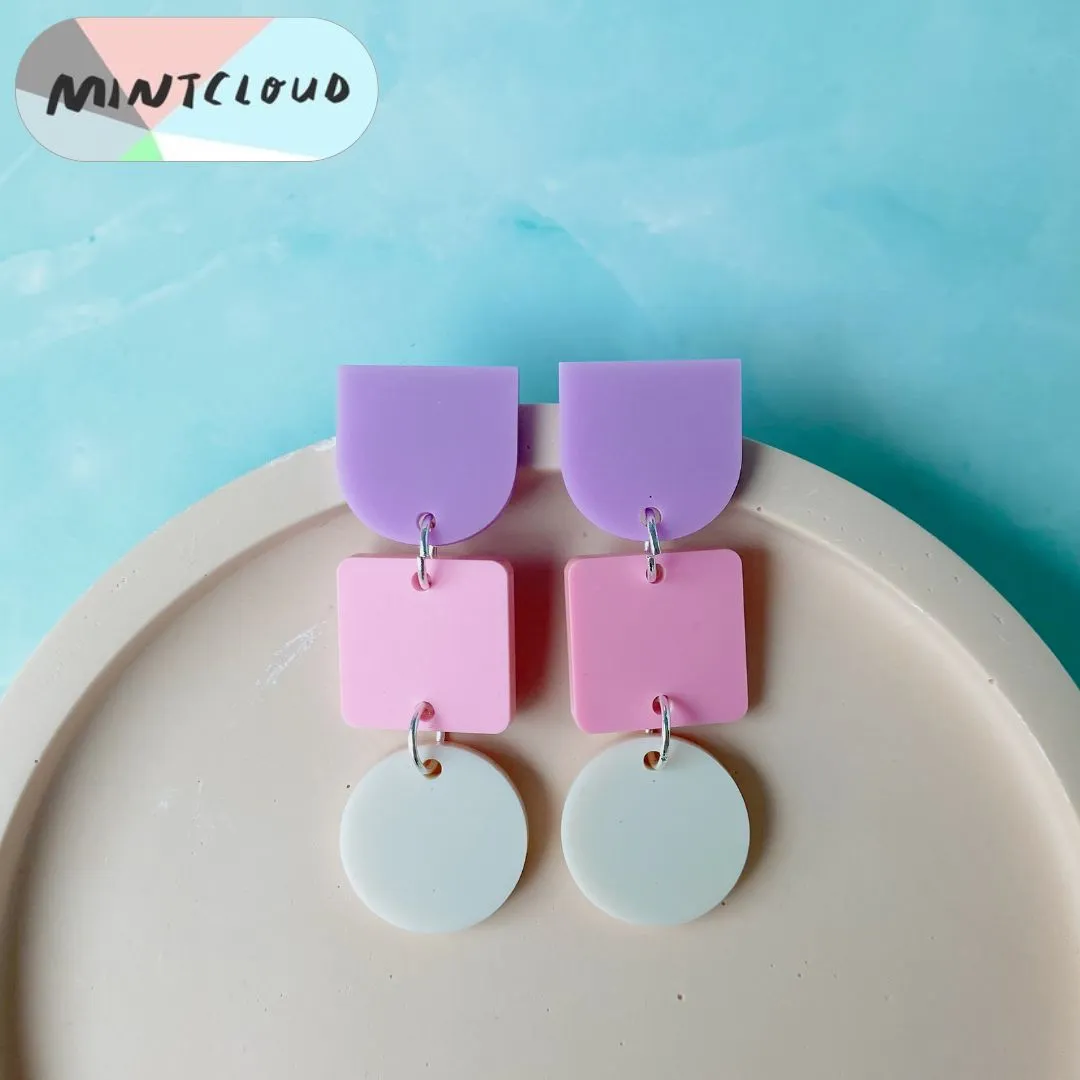 Mintcloud Pool Party Square Dangle - Various Colours