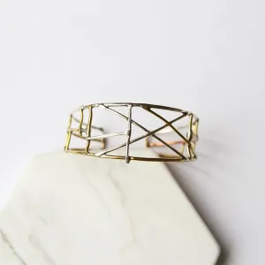 Mixed Metal Wire Stick Bracelet