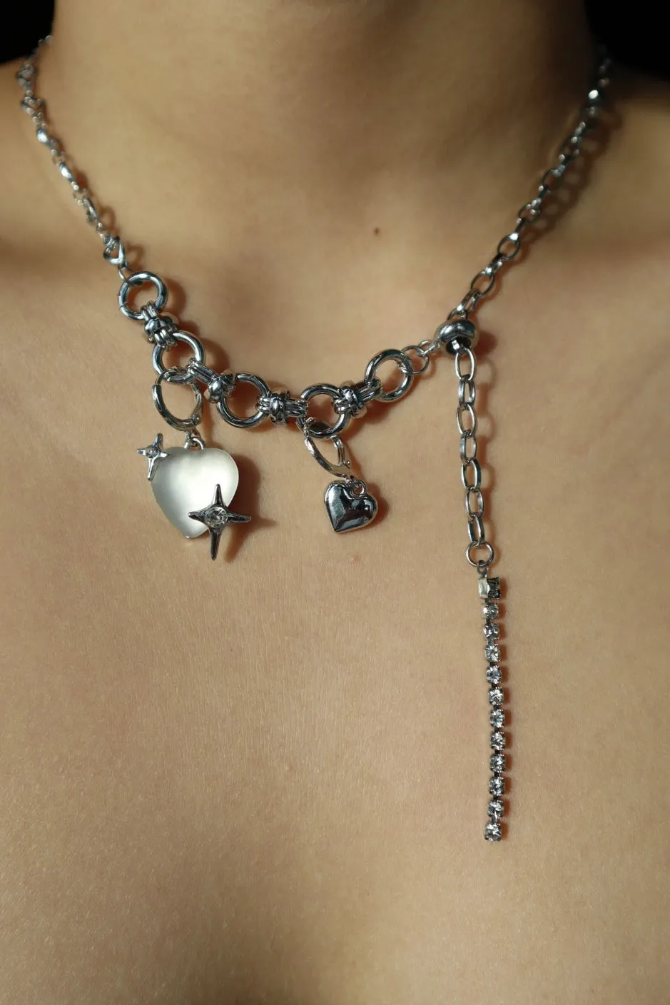 Moonlight Glowing Heart Chain Necklace