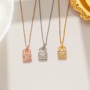 Natural Titanium Steel 18K Gold Plated Necklaces