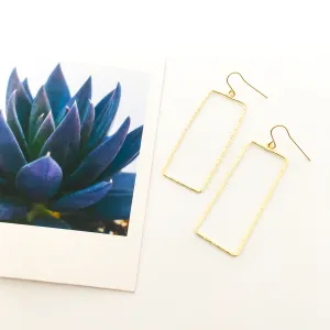 Paige Hammered Rectangle Earrings