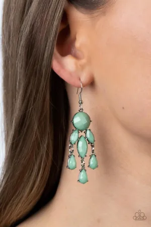 Paparazzi Earring ~ Summer Feeling - Green