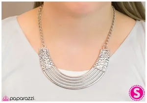 Paparazzi Necklace ~ Knockout - Silver