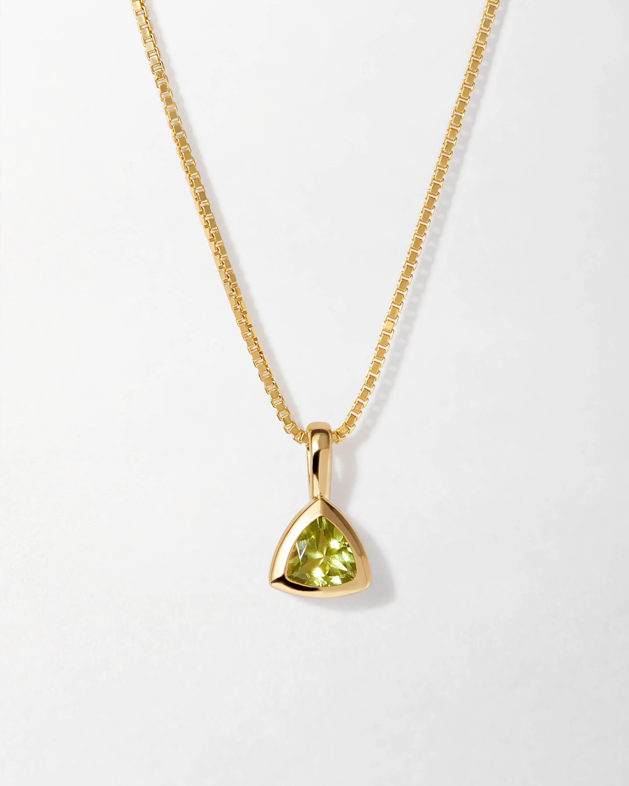 Peridot August Birthstone Necklace - Gold