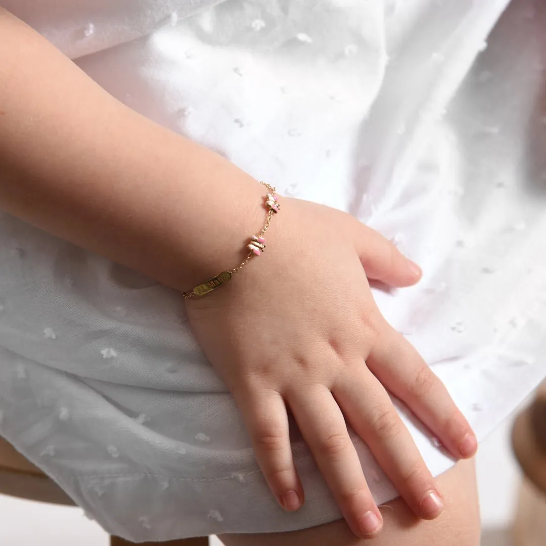 Pink Butterflies Bracelet