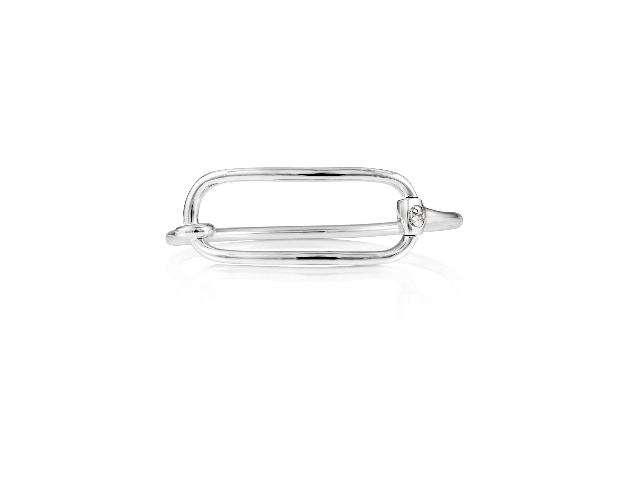 Rectangle Snaffle Bit Bangle | Gold