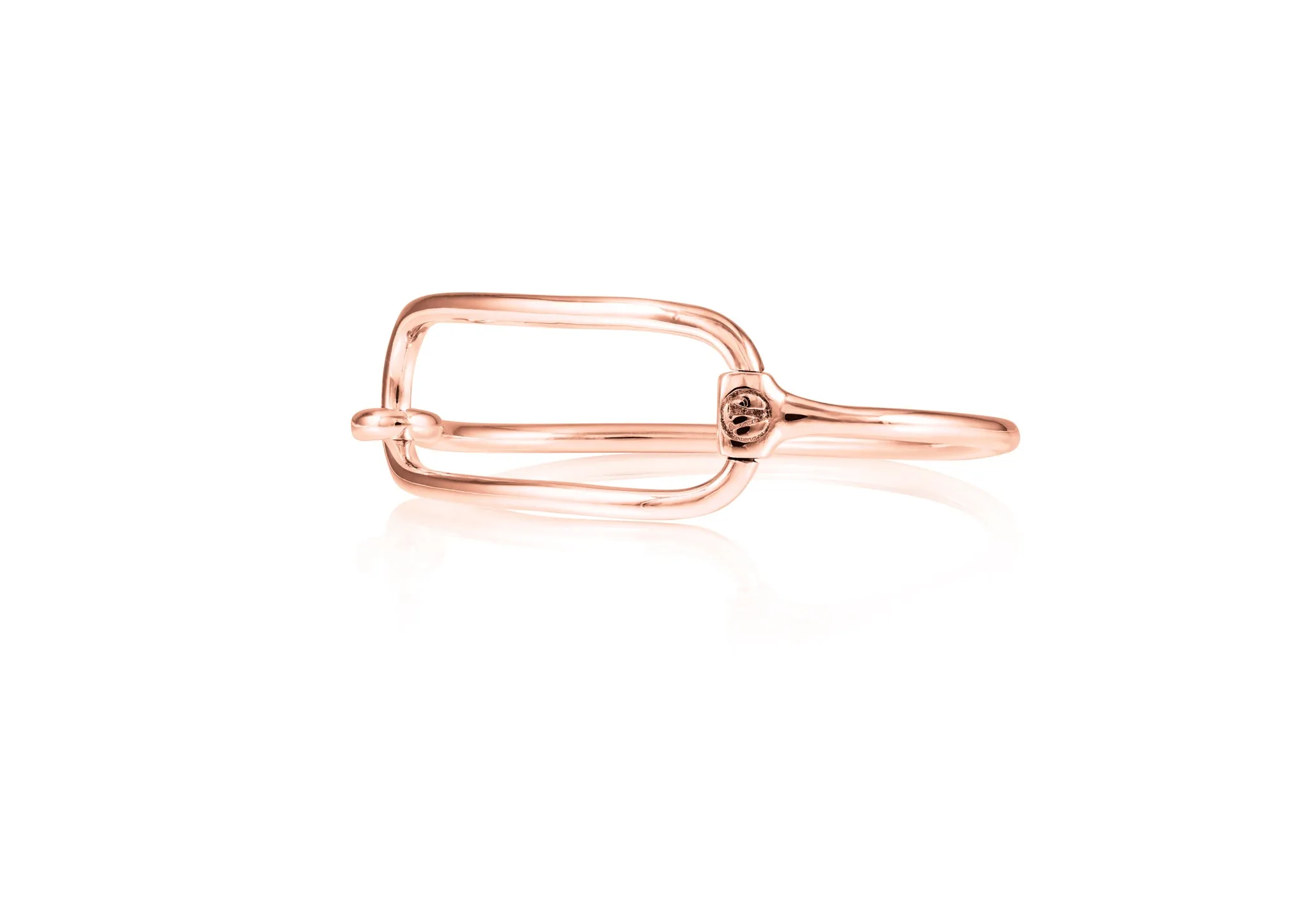 Rectangle Snaffle Bit Bangle | Gold