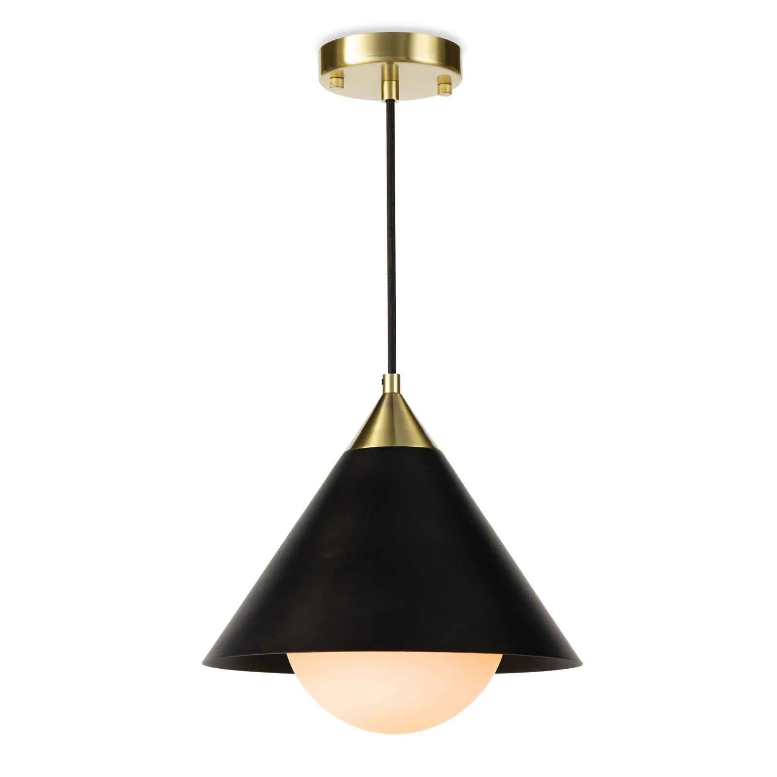 Regina Andrew Hilton Pendant (Blackened Brass and Natural Brass)