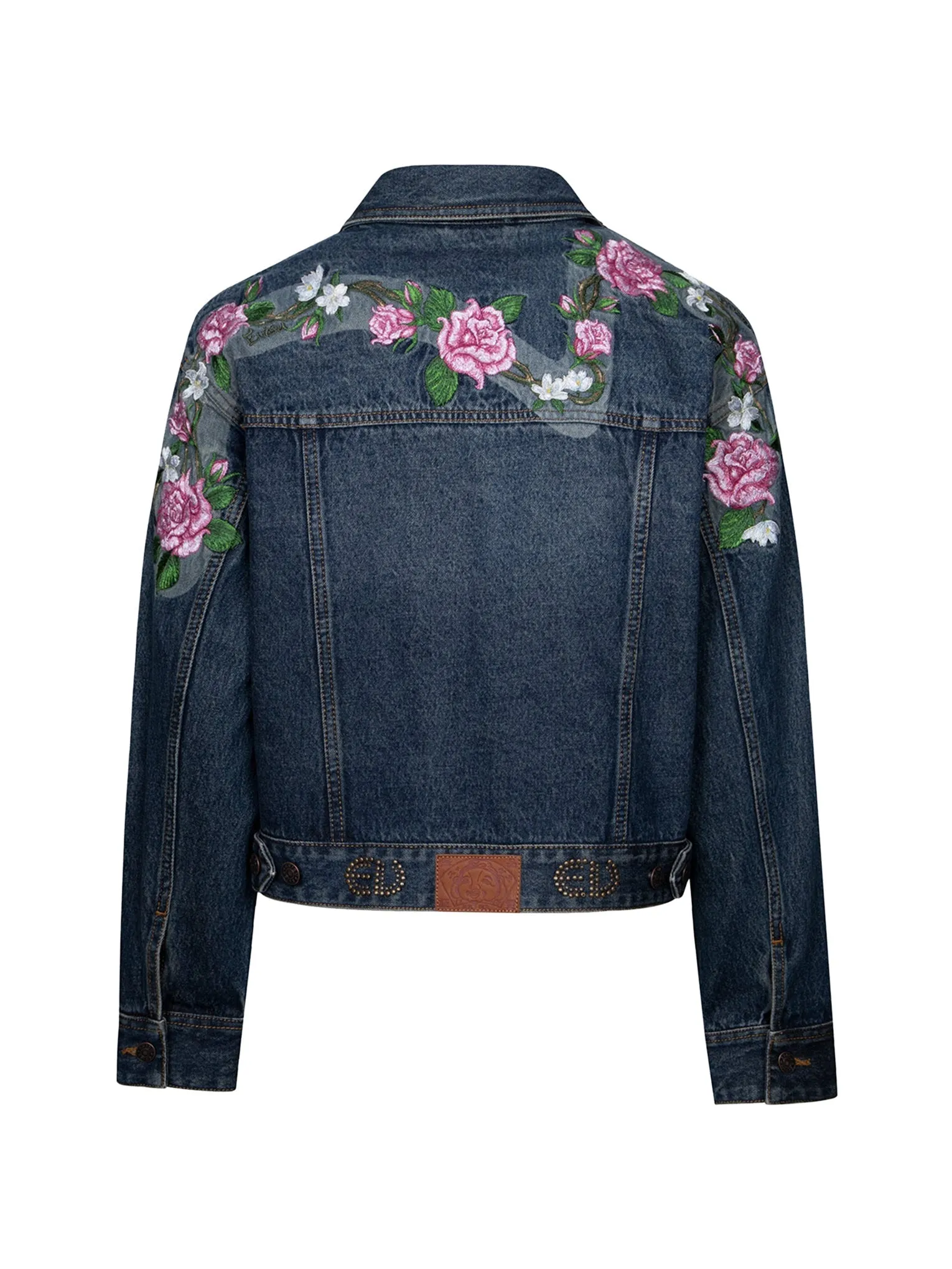 Roses Daicock with Studs Logo Loose Fit Denim Jacket