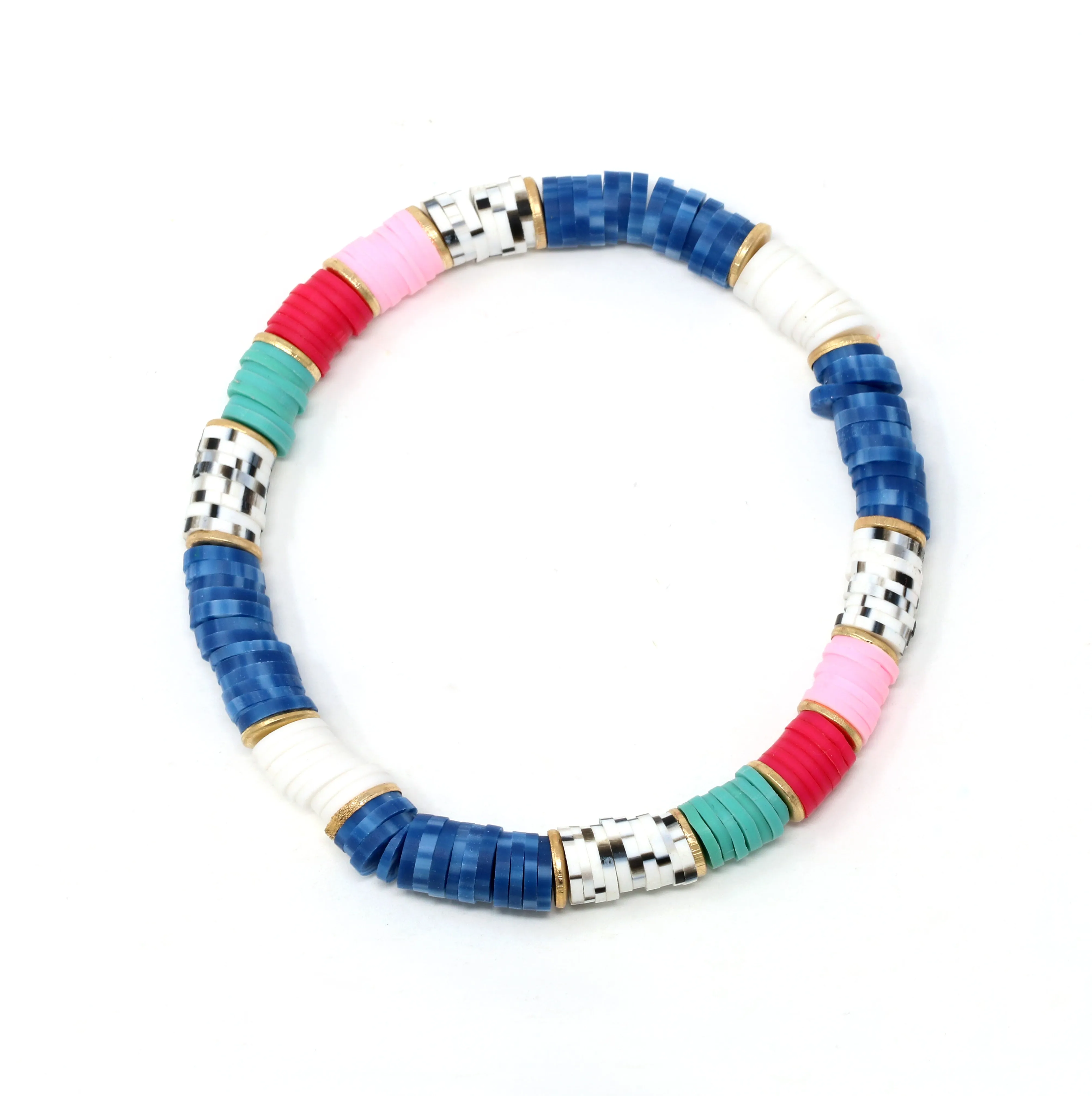 Rubber Bead Stackable Set of 3 Bracelets