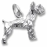 Schnauzer Dog Charm In Sterling Silver