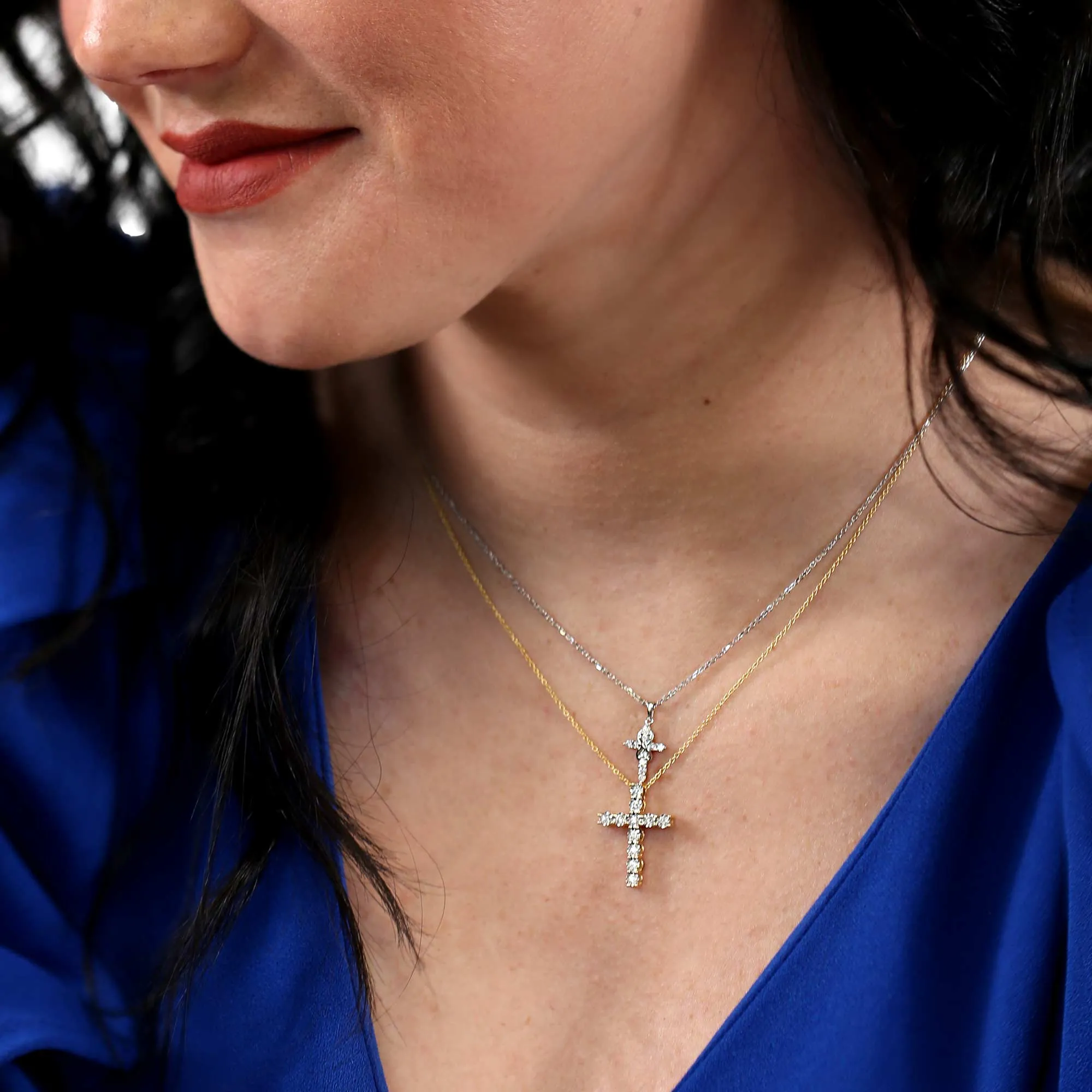 Silver Eternal Faith Diamond Necklace