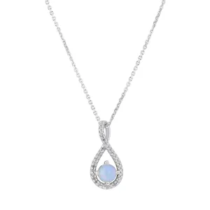 Silver Limitless Opal & Diamond Necklace