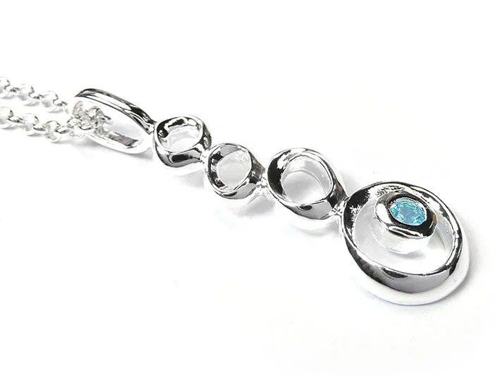 Silver Pendant - Topaz Bubbles