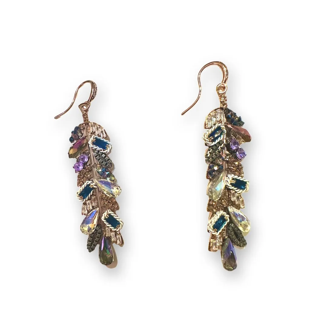 Sparkle Leaves Statement Earrings